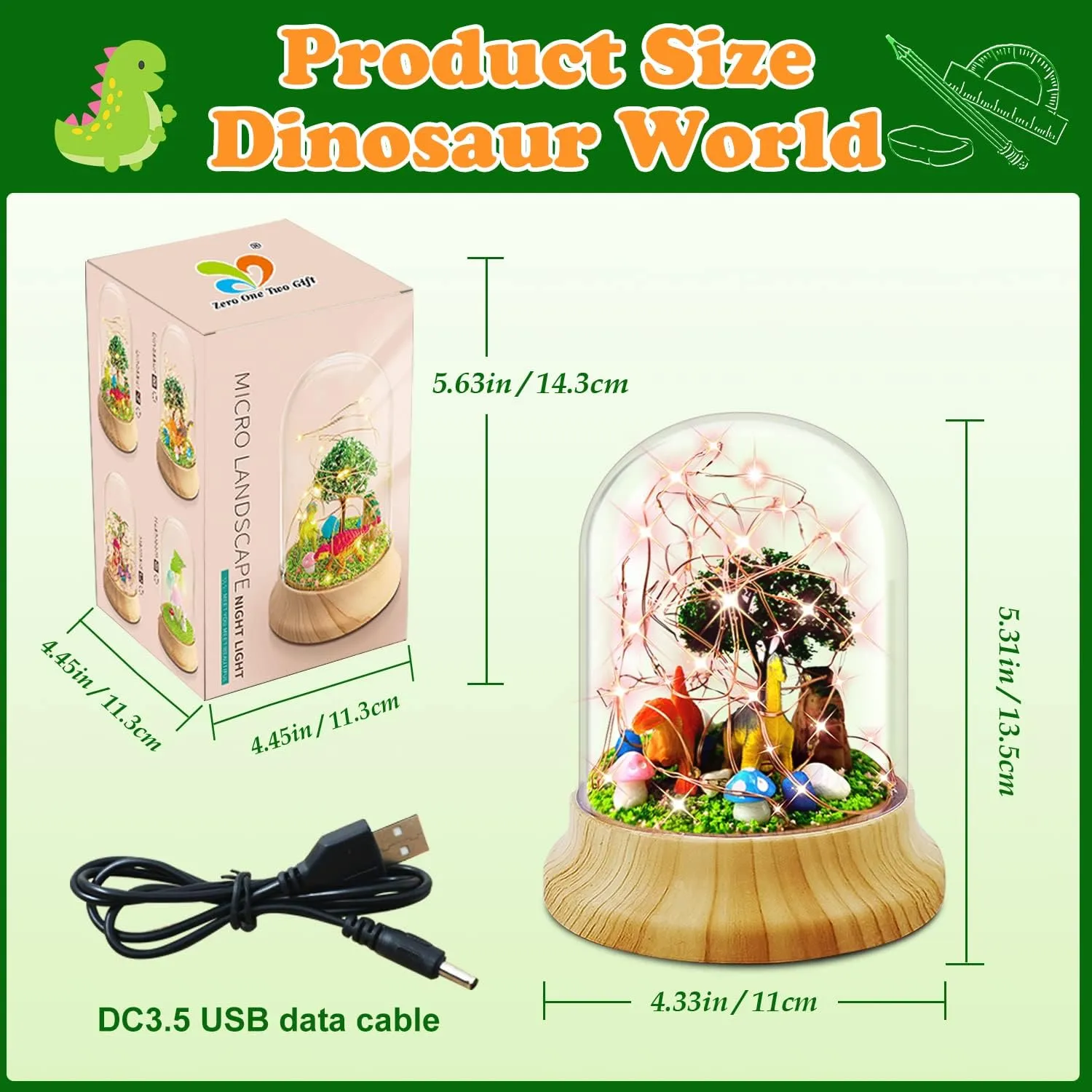 Make Your Own Night Light, Dinosaur DIY Kits for Girls Creative Magic Night Light USB Upgrade Edition Dinosaur Toys, Arts and Crafts Lamp Project for Girls, Gifts for 4 5 6 7 8 9 10 Year Old Girl