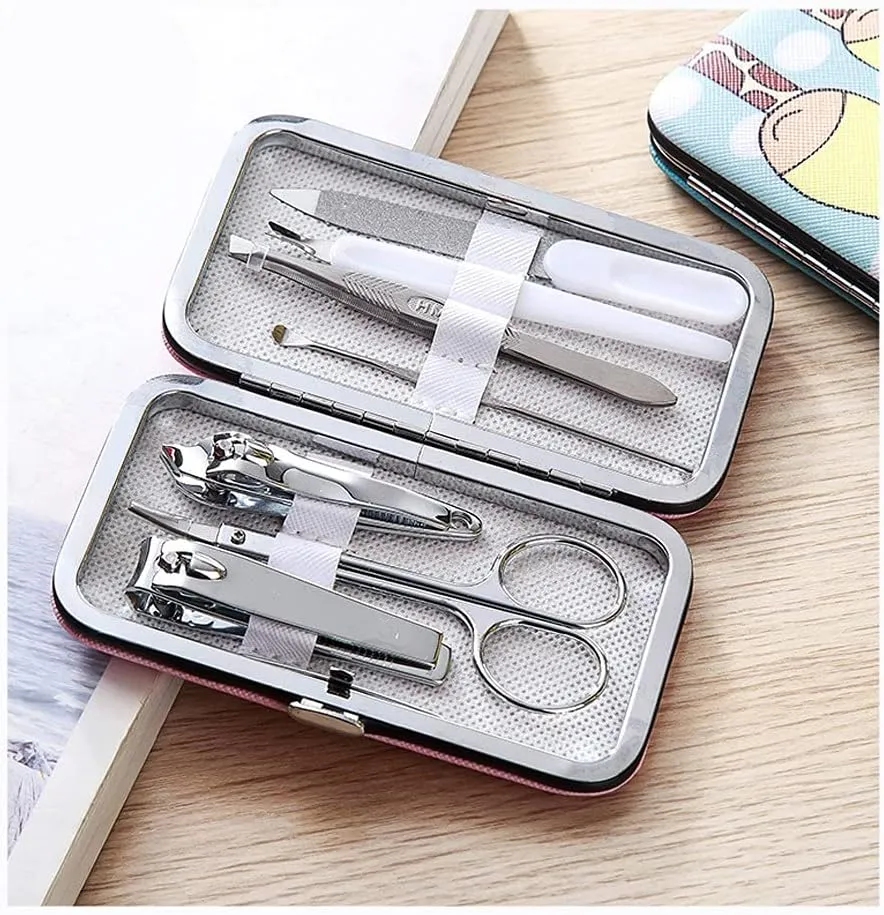 Manicures, Pedicure Kits, Nail Clippers, Nail Clippers Set Stainless Steel Nail Clippers Personal Care Tools 7 Pieces Suitable for Gift Giving Professional Grooming Kits (Color : A)