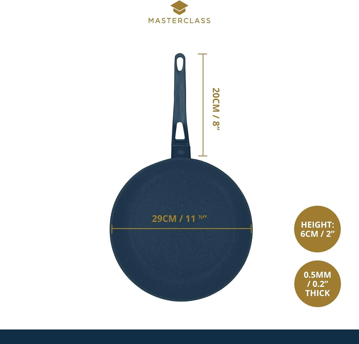 MasterClass Master Class Cast Aluminium Induction-Safe Non-Stick Frying Pan, 28 cm (11"), Grey