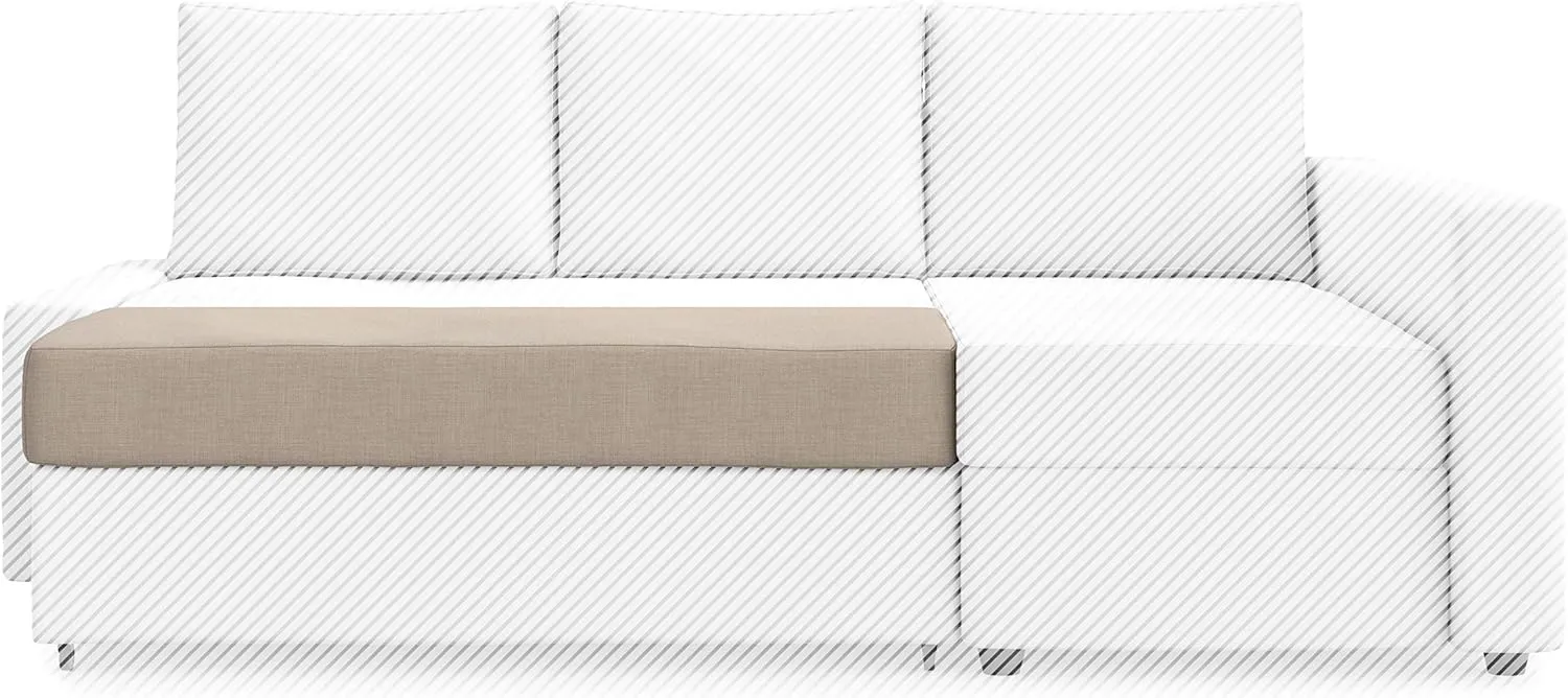 MASTERS OF COVERS Snug Fit Friheten Slipcover for The IKEA Friheten with Chaise Corner Cover, Sofa Bed Cover, Sectional Slipcover Replacement (Light Khaki（Cover Only！Not Sofa！）