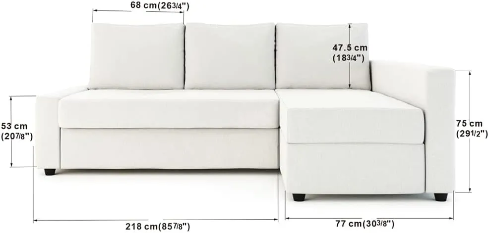 MASTERS OF COVERS Snug Fit Friheten Slipcover for The IKEA Friheten with Chaise Corner Cover, Sofa Bed Cover, Sectional Slipcover Replacement (Light Khaki（Cover Only！Not Sofa！）