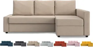 MASTERS OF COVERS Snug Fit Friheten Slipcover for The IKEA Friheten with Chaise Corner Cover, Sofa Bed Cover, Sectional Slipcover Replacement (Light Khaki（Cover Only！Not Sofa！）