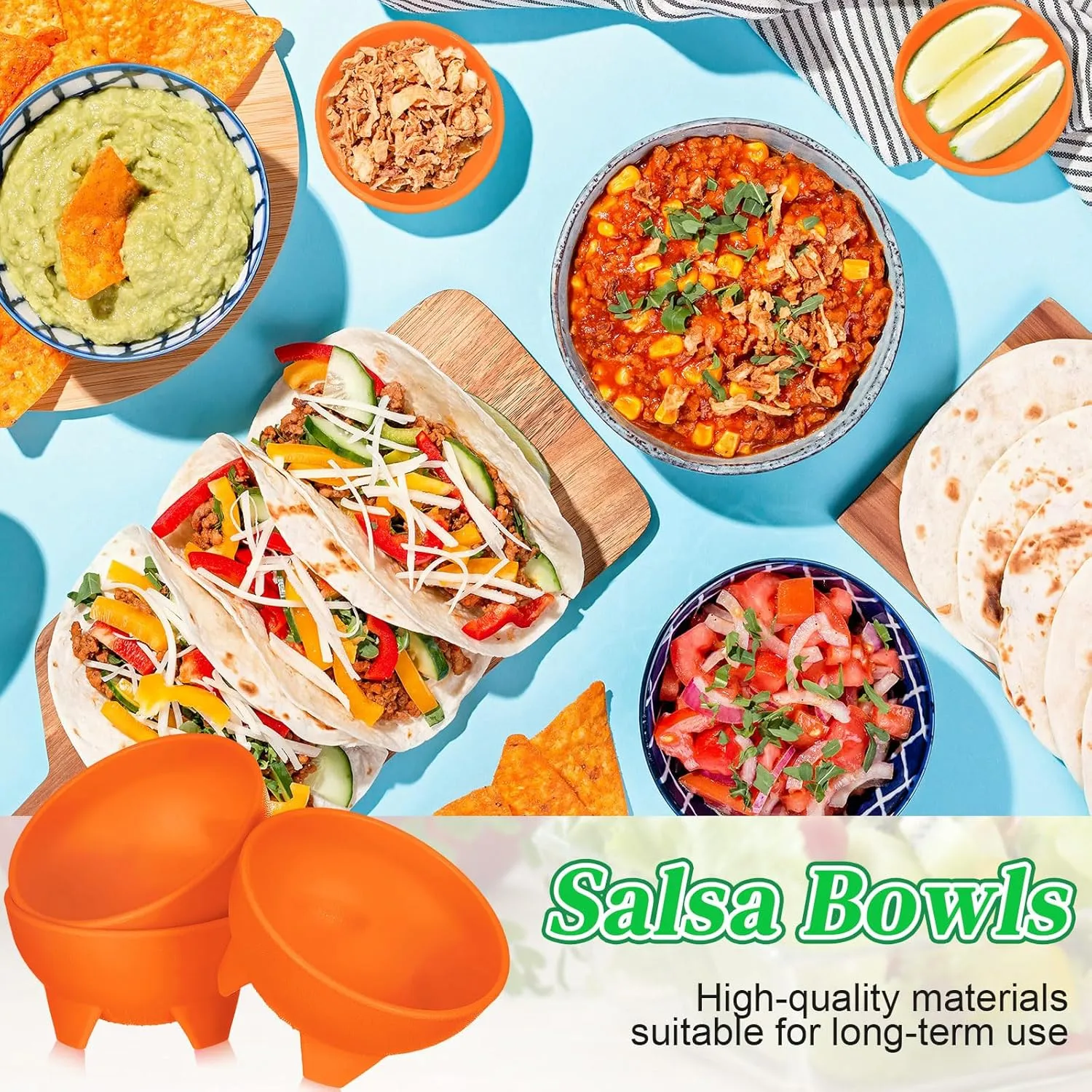 Maxcheck 12 Pcs Salsa Bowls for Party 4.5" Diameter, Plastic Mexican Salsa Bowls Guacamole Cute Chips and Food Serving Dish for Party Fiesta Chip Dish food Candy(Orange)