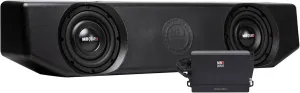 MB Quart MBQJT-SUBA-1 Jeep Gladiator Compatible Tuned Dual 8 Inch Subwoofer System with Enclosure, Wiring, and 400 Watt Amplifier