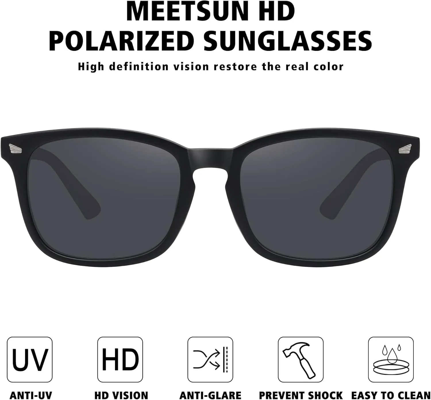 MEETSUN 3-Pack Blue Light Blocking Glasses, Anti Eye Strain Headache (Sleep Better), Computer Glasses UV400 Lens (Black   Clear   Matte Black Frame/Grey Lens)