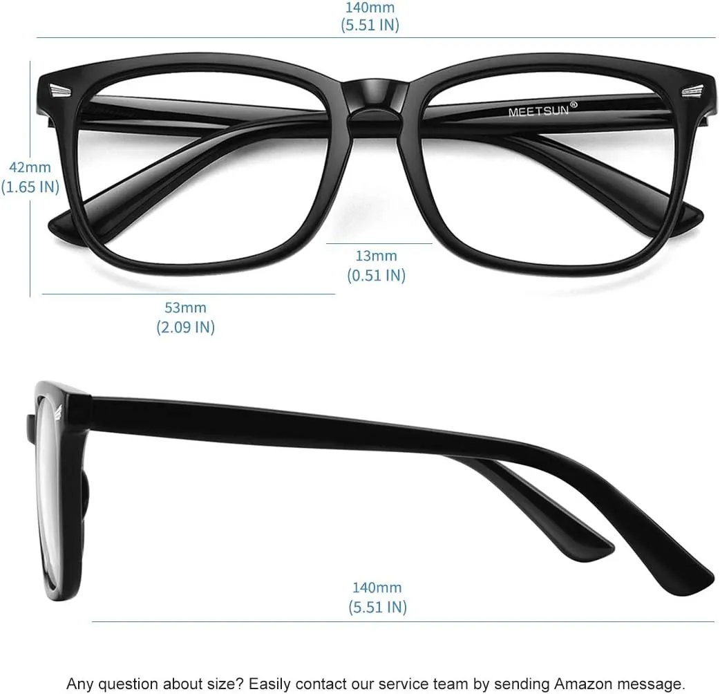 MEETSUN 3-Pack Blue Light Blocking Glasses, Anti Eye Strain Headache (Sleep Better), Computer Glasses UV400 Lens (Black   Clear   Matte Black Frame/Grey Lens)