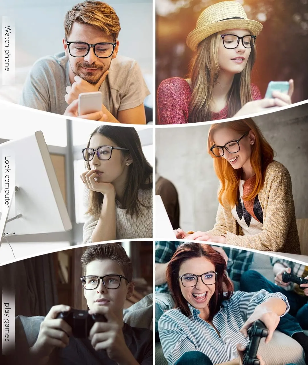 MEETSUN 3-Pack Blue Light Blocking Glasses, Anti Eye Strain Headache (Sleep Better), Computer Glasses UV400 Lens (Black   Clear   Matte Black Frame/Grey Lens)