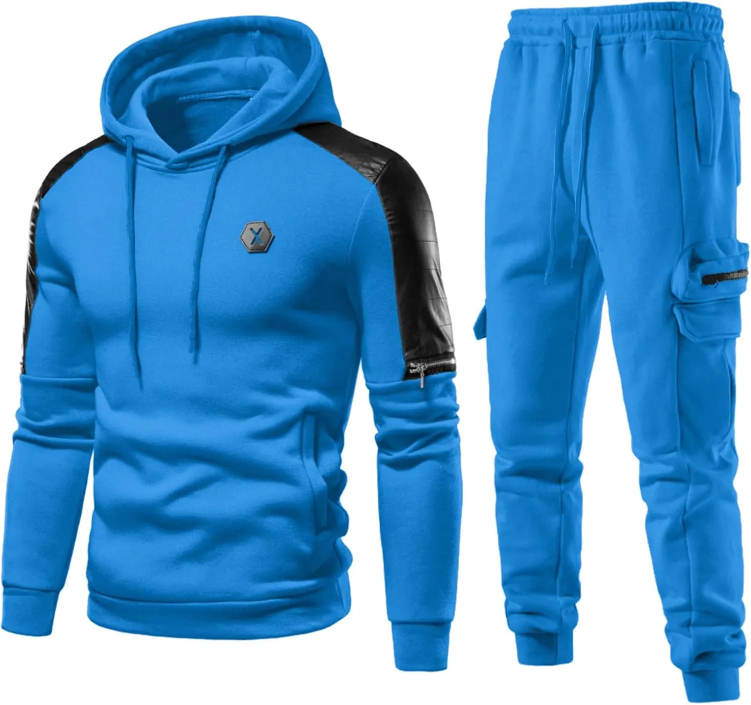 Men's Tracksuit 2 Piece Hoodie Athletic Jogging Sweatsuits for Men Casual Sports Long Sleeve Pullover Suit Set