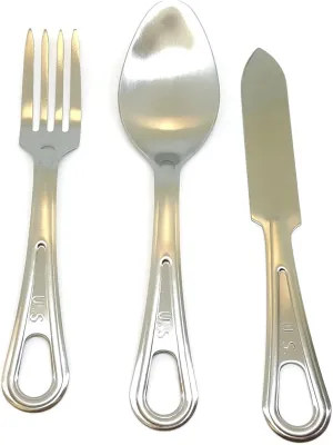 Mess Kit Fork, Knife, and Spoon