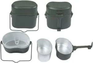 Mess Kit, Lunch Box Set Aluminium Alloy Mess Tin Nonslip Design Hiking Picnic Utensils Cookware for Outdoor Campin