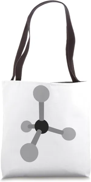 Methane CH4 Molecule Ball and Stick Model Tote Bag