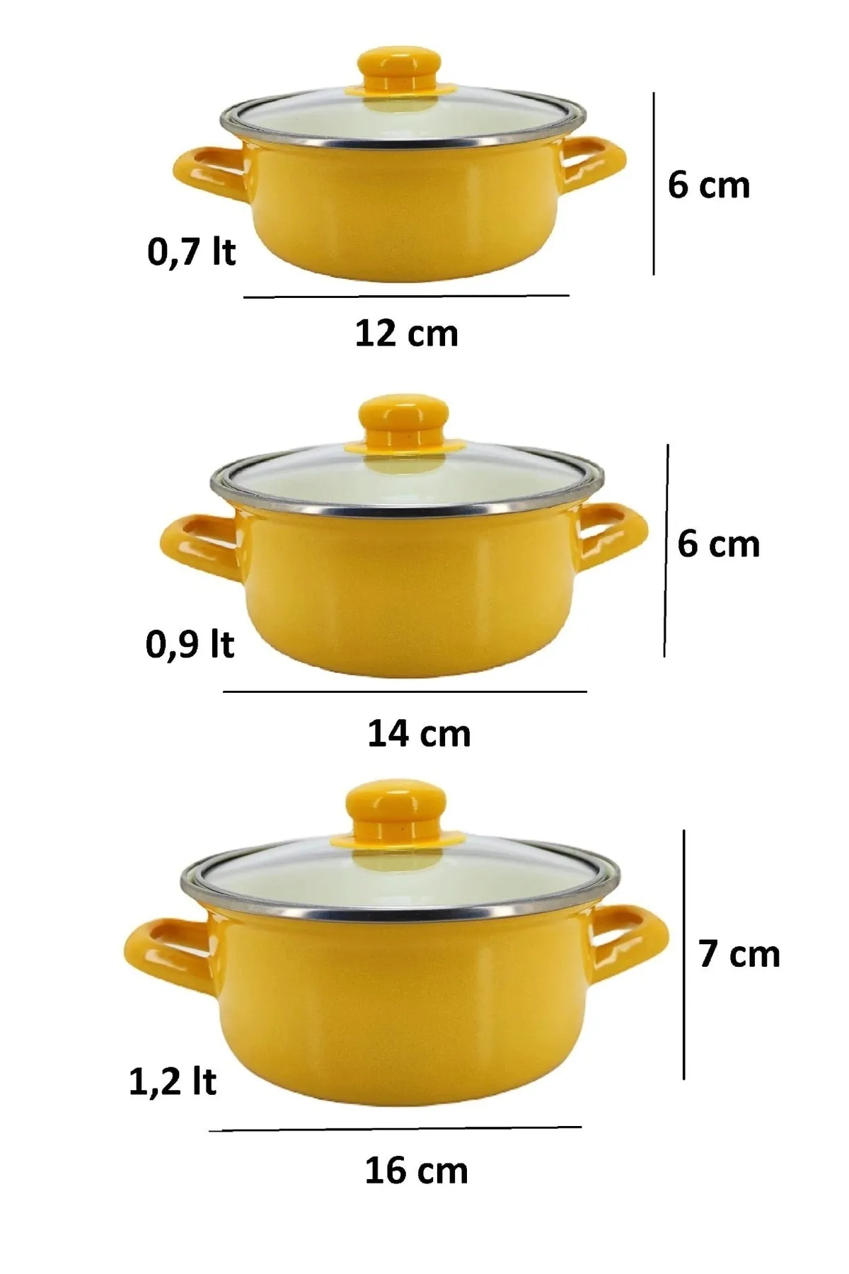 Mini Cookware Set Enamel 6 Pieces Storage Container Set