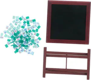 Miniature Mahjong Table Dollhouse Decoration Realistic Mahjong Furniture for Photography Props Compact and Detailed Craftsmanship for Miniature Scenes and Dollhouse Living