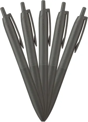 Mitsubishi Pencil HSXNSL075P.24 Permanent Ballpoint Pen Jet Stream Light Touch Ink 5 Pack 0.7 Off Black