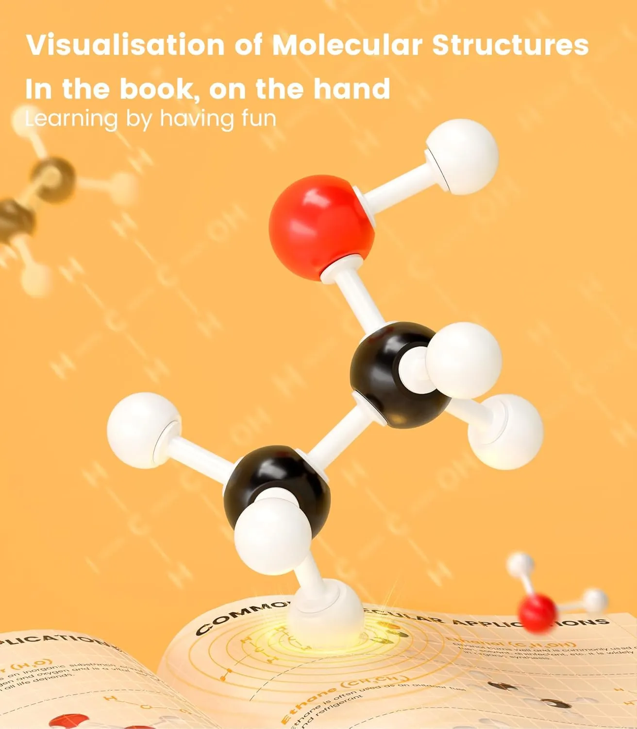 Molecular Model Kit-240 PCS,Chemistry Molecular Visual Modeling Kit for Organic＆Inorganic Learning,Atomic Element Model Set for Chemistry Classes,Supply to Students ＆ Teachers