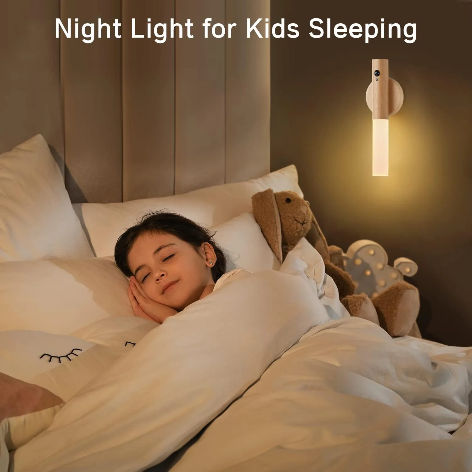 Montford Wall Sconces Set of Two Battery Operated, Motion Sensor Night Light Magnetic Wall Light Rechargeable Wall Sconce, Peel and Stick Sconce Lights for Hallway