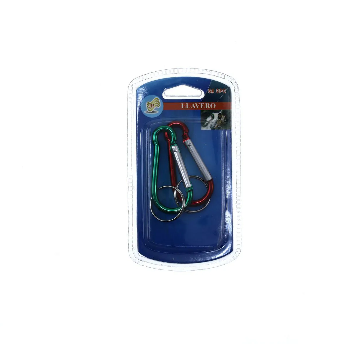 (MR.DIY) Outdoor Activities Buckle Aluminum Carabiner Spring Clip Snap Key Chain Set (2pcs)