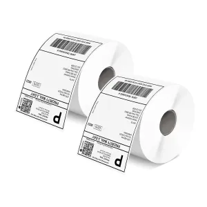 MUNBYN 4x6 Inch Direct Thermal Labels, 1000 Sheets/2 Rolls(500 Pcs per Roll), Shipping Paper for Thermal Printers, Permanent Adhesive Mailing Postage Labels for Shipping Packages