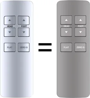 New Replacement Adjustable Bed Remote Control Compatible with Serta Motion Essentials Remotes for Adjustable Beds (3rd Gen Gray or iSeries Model)