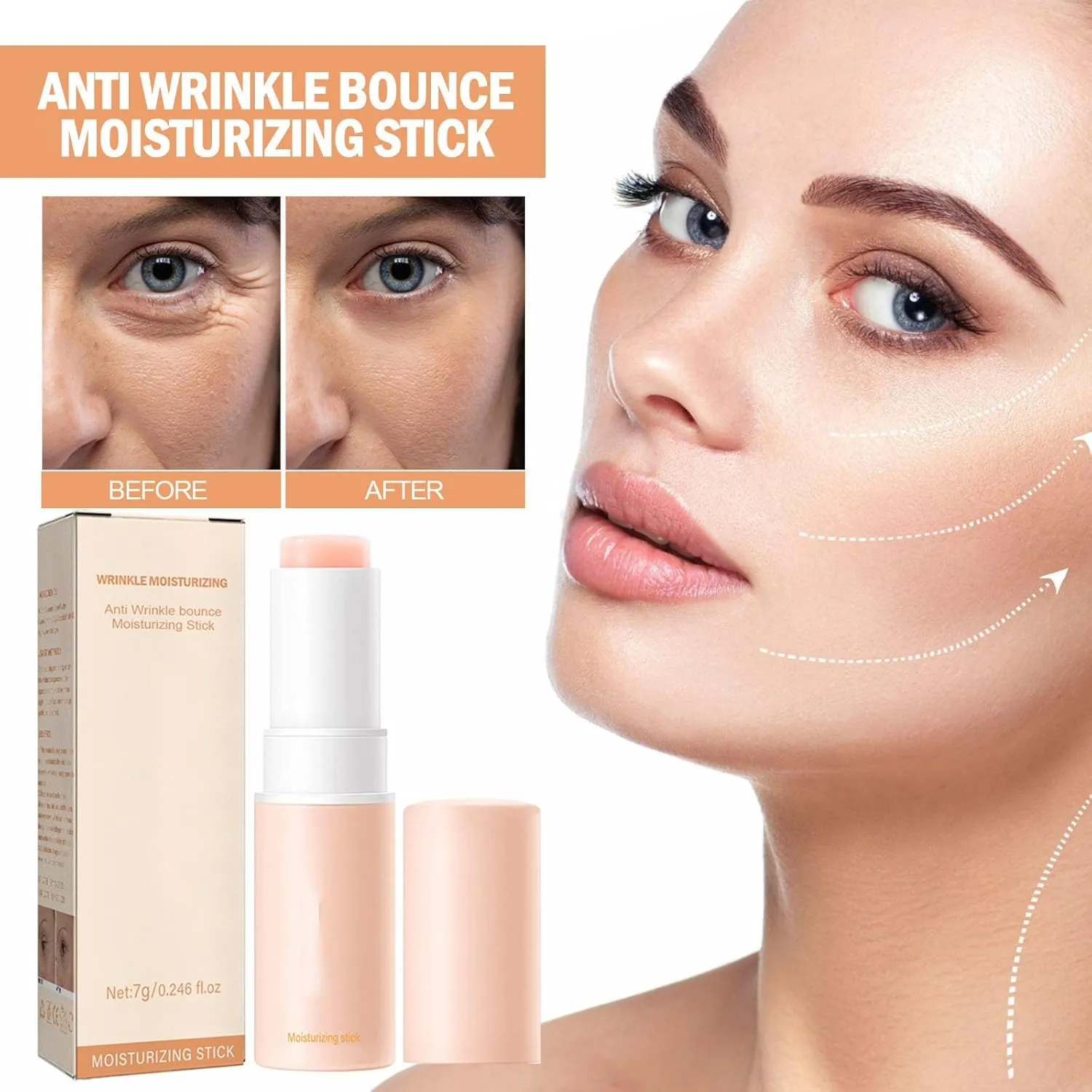 Niptic Under Eye Balm, Wrinkle Collagen Moisture Balm, Multi Moisture balm Stick, Moisturizing for Face Body, Anti Wrinkle Elastic Stick (1pcs)