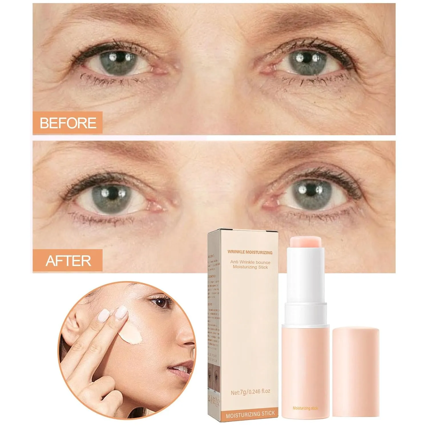 Niptic Under Eye Balm, Wrinkle Collagen Moisture Balm, Multi Moisture balm Stick, Moisturizing for Face Body, Anti Wrinkle Elastic Stick (1pcs)