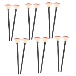 NOLITOY Quality Material Face Mask Brush 12pcs Set Fan Shaped Beauty Tool Makeup Brush for Face Gentle on Skin Washable