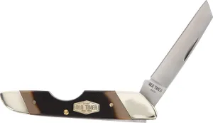 Old Timer 19OT Land Shark 6.3in Traditional Slip Joint Folder Pocket Knife with 2.6in High Carbon Stainless Steel Blade, Ergonomic Sawcut Handle, Convenient Size for EDC, Hunting, Camping, and Outdoor