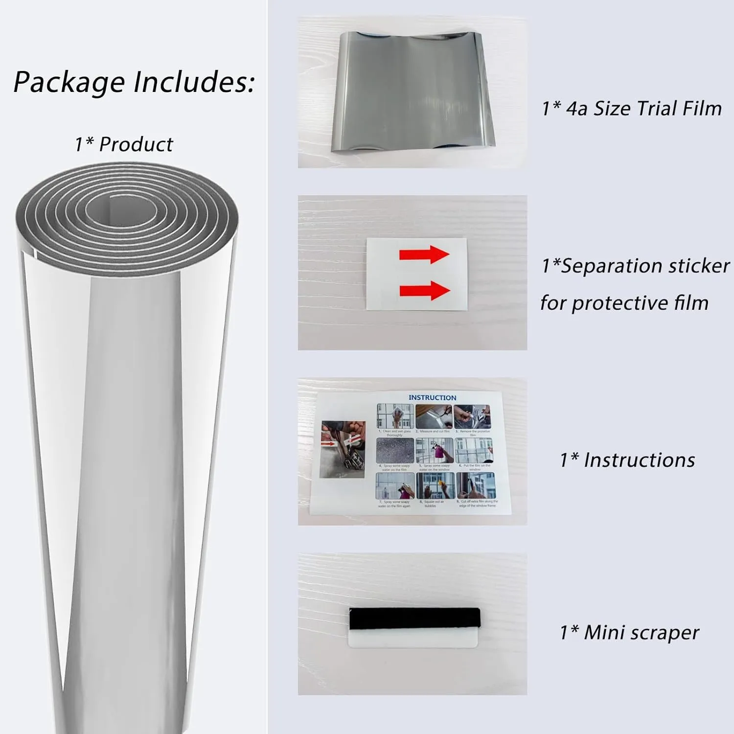 One Way Mirror Reflective Window Tint - Privacy Window Film, Sun Blocking UV and Heat Control, Static Cling 17.5"x157.5"
