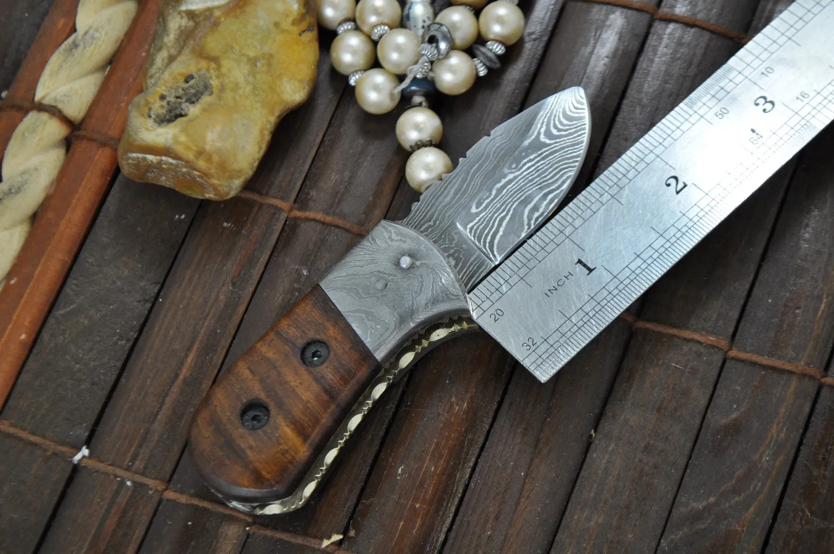 Outstanding Value - Handmade Small Damascus Pocket Knife - Legal to carry