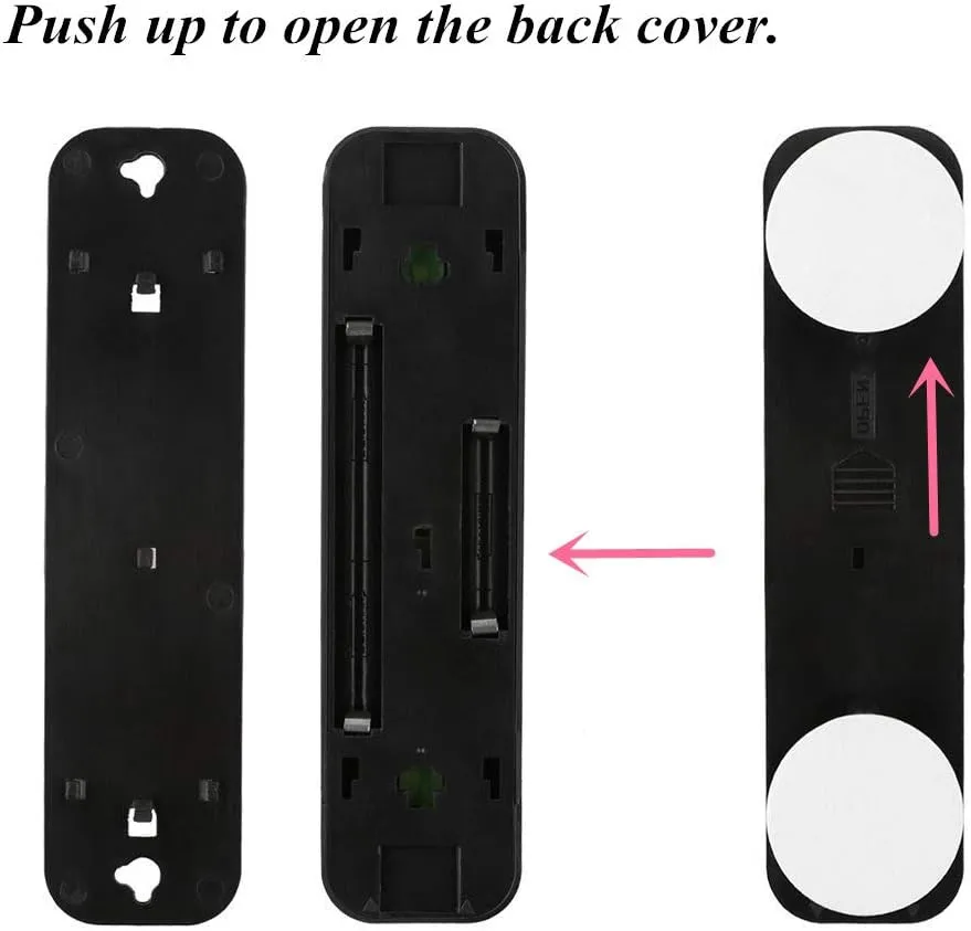 Pack of 4, DIY Stick on 5 LED Touch Tap Lights Battery Powered Push Night Light for Closets, Cabinets, Cupboard, Hallway, Stairs, Attics, Garages, Car, Sheds, Storage Room (Black)