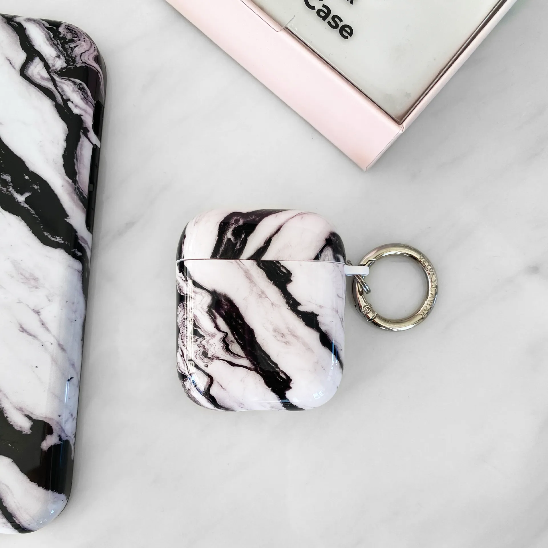 Panda Marble Airpods Case
