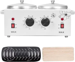 Panghuhu88 Panghuhu88 Double Professional Wax Warmer Pot,Dual Parrafin Waxing Machine, SPA Equipment Adjustable Temperature, Facial Skin Hair Removal Tool Set