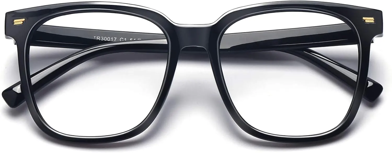 PANNER Oversized Square Blue Light Blocking Glasses for Women Men Anti Glare Reduce Eyestrain Computer Glasses