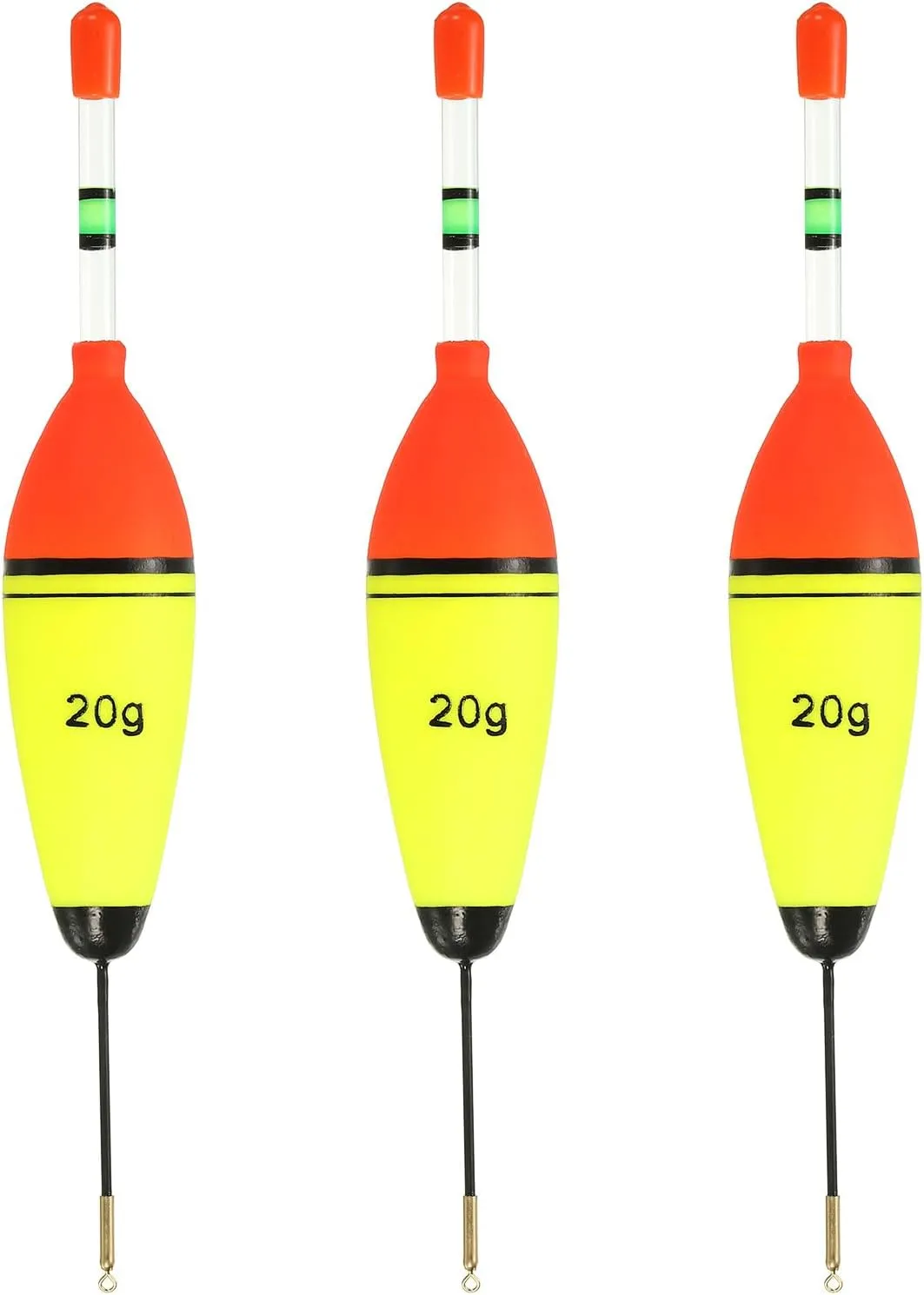 PATIKIL Fishing Glowing Bobbers with Swivel, EVA Fishing Float Without Glow Sticks for Saltwater Freshwater Fishing