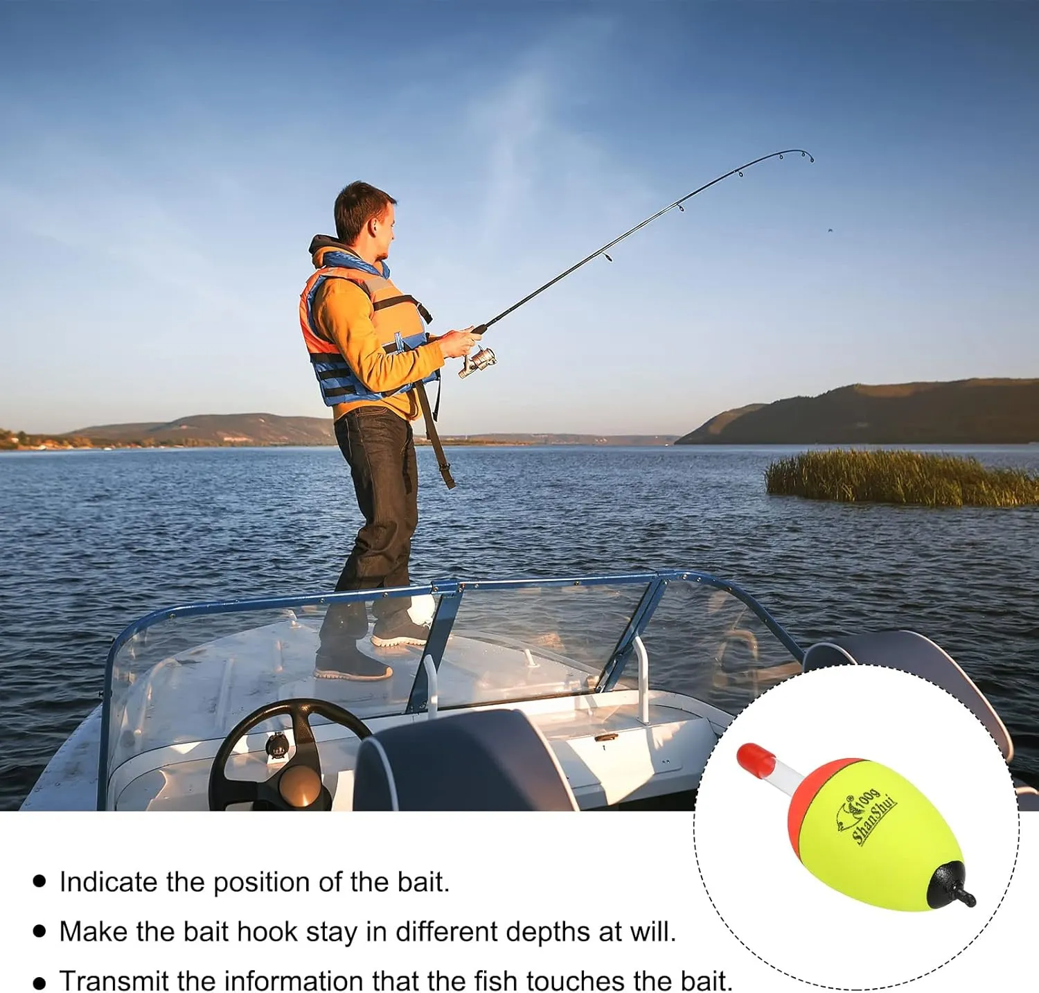 PATIKIL Fishing Slip Bobber, Fishing Float for Saltwater Freshwater Fishing