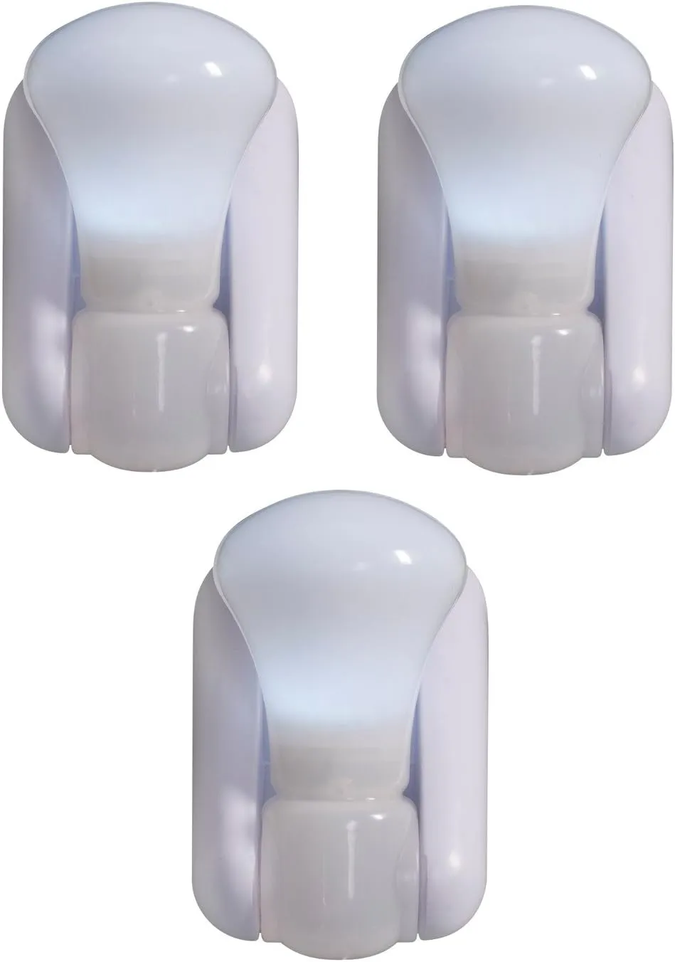 Perfect Life Ideas 3 Pack Battery Operated LED Light Bulbs Peel and Stick Anywhere - Adjustable Portable Lamp No Cords, Wiring, Outlets Needed - Stick up Lights with Mounting Hardware. Brand Tm®