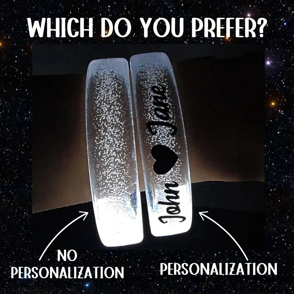 Personalized White LED Glow Bracelets