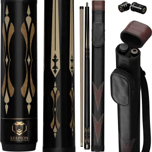 Pool Cue Stick 100% Canadian Maple Wood. Professional Billiard Pool Cue Stick with Hard Case and Joint Protectors