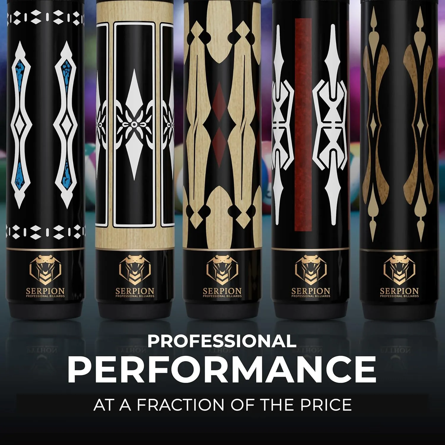 Pool Cue Stick 100% Canadian Maple Wood. Professional Billiard Pool Cue Stick with Hard Case and Joint Protectors