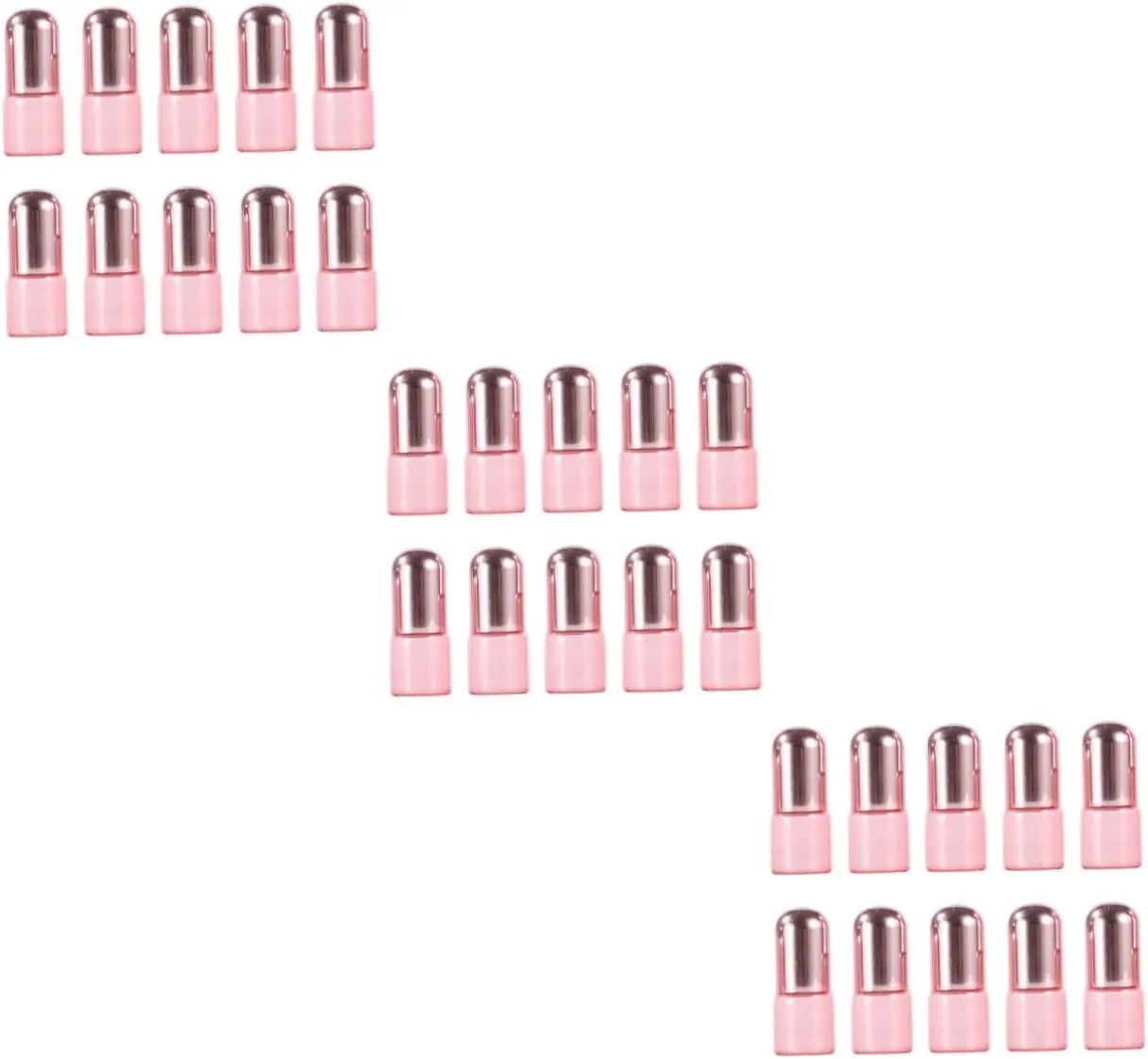POPETPOP 3sets Essential Oil Roller Balls in Rose Quartz 1ml Perfume Roll Bottles Travel Essential Oil Roller Bottles Set 10pcs*3