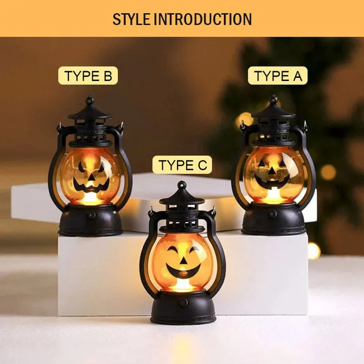 Portable Battery-Operated Halloween Pumpkin Lantern