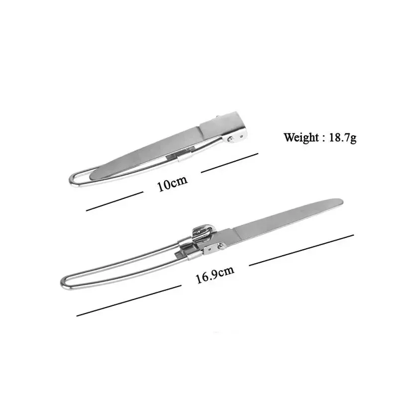 Portable Folding Knife, Fork, and Spoon Set - Stainless Steel Outdoor Tableware for Travel and Picnic