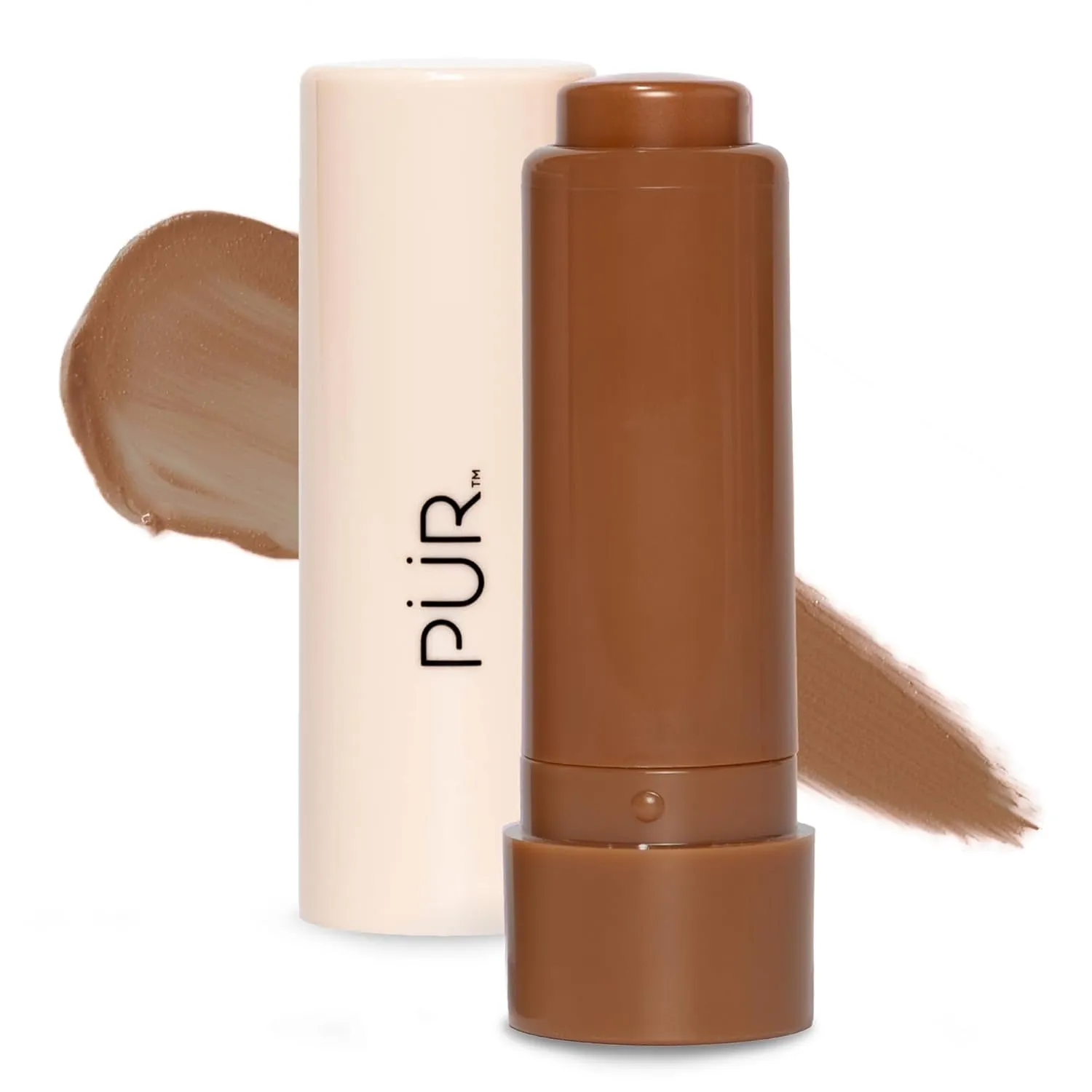PÜR Silky Tint Creamy Multitasking Bronzer Stick with Peptides, Bronze Babe - Bronzing Stick with Natural, Healthy-Looking Glow & Ultra-Creamy Finish - Professional Makeup