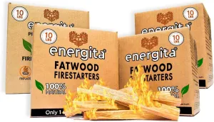 Premium 40lbs, Fatwood Fire Starter Sticks, Fast Fire Starters for Fireplaces, BBQ, Campfires, Grilling and Wood Stoves, Easy to Start a Fire with 1 Stick, Camping Essential Equipment