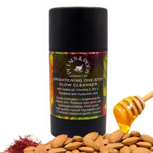 Premium Handmade Facial Cleanser & Exfoliator Stick – ancient Ayurvedic formula for acne, blemishes, enlarged pores, uneven skin tone - Brightening 1-Step Glow (Facial Cleanser Stick)