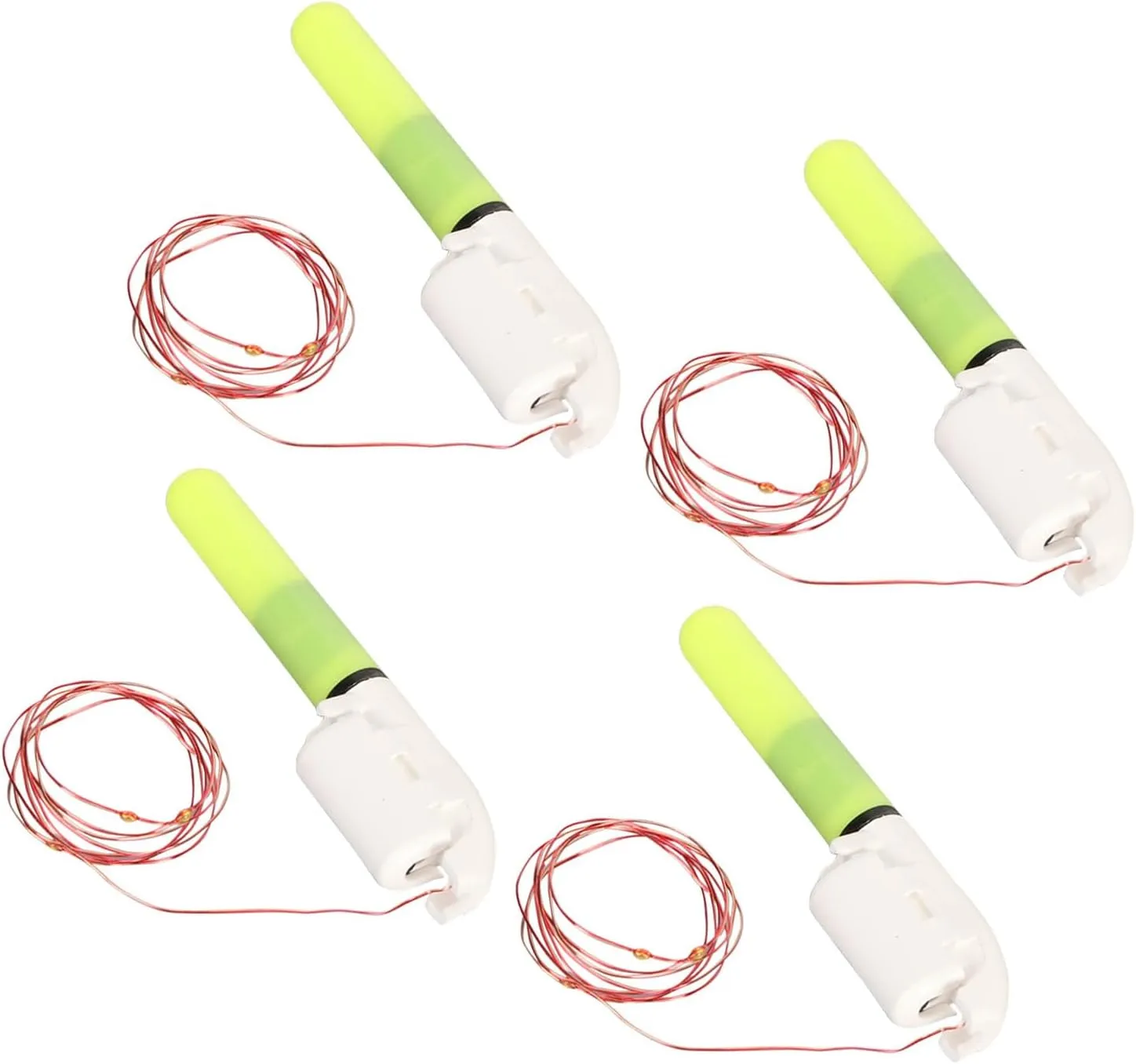 Prime Material LED Fishing Glow Sticks Night Fishing Bite Alarm Set of 4 Snap Design for ABS Copper Material (3 Lights)