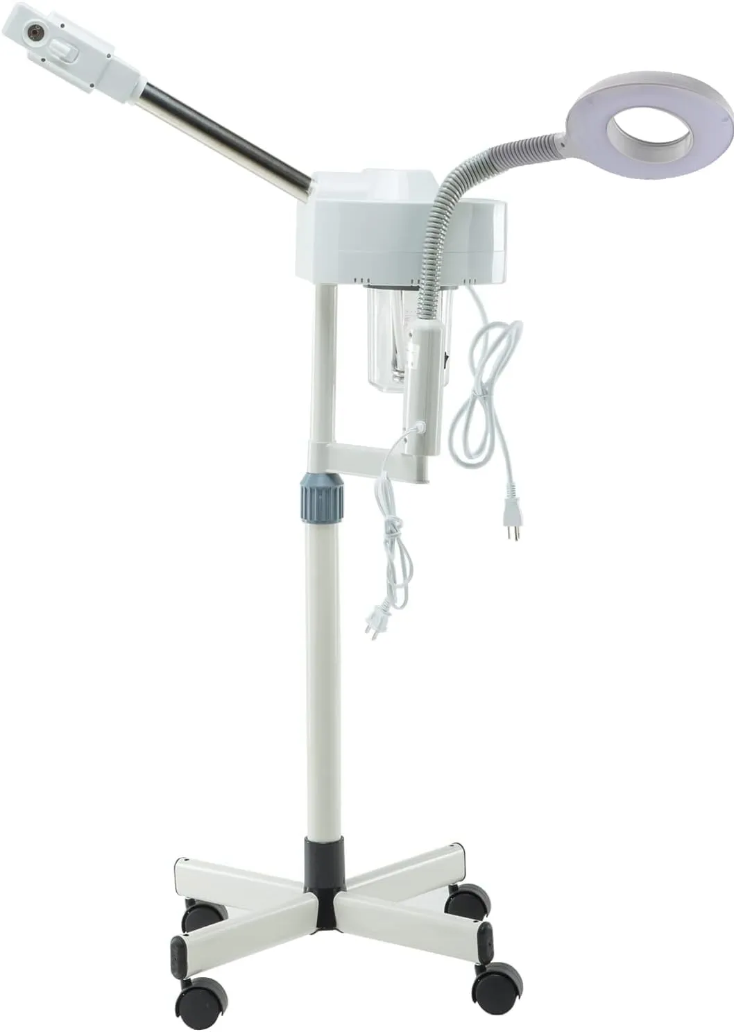 Professional Facial Steamer 2 in1 Steamer for Face 5X LED Magnifying Lamp Hot Ozone Facial Steamer for Esthetician Beauty Face Equipment Use at Home or Salon