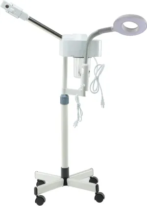 Professional Facial Steamer 2 in1 Steamer for Face 5X LED Magnifying Lamp Hot Ozone Facial Steamer for Esthetician Beauty Face Equipment Use at Home or Salon
