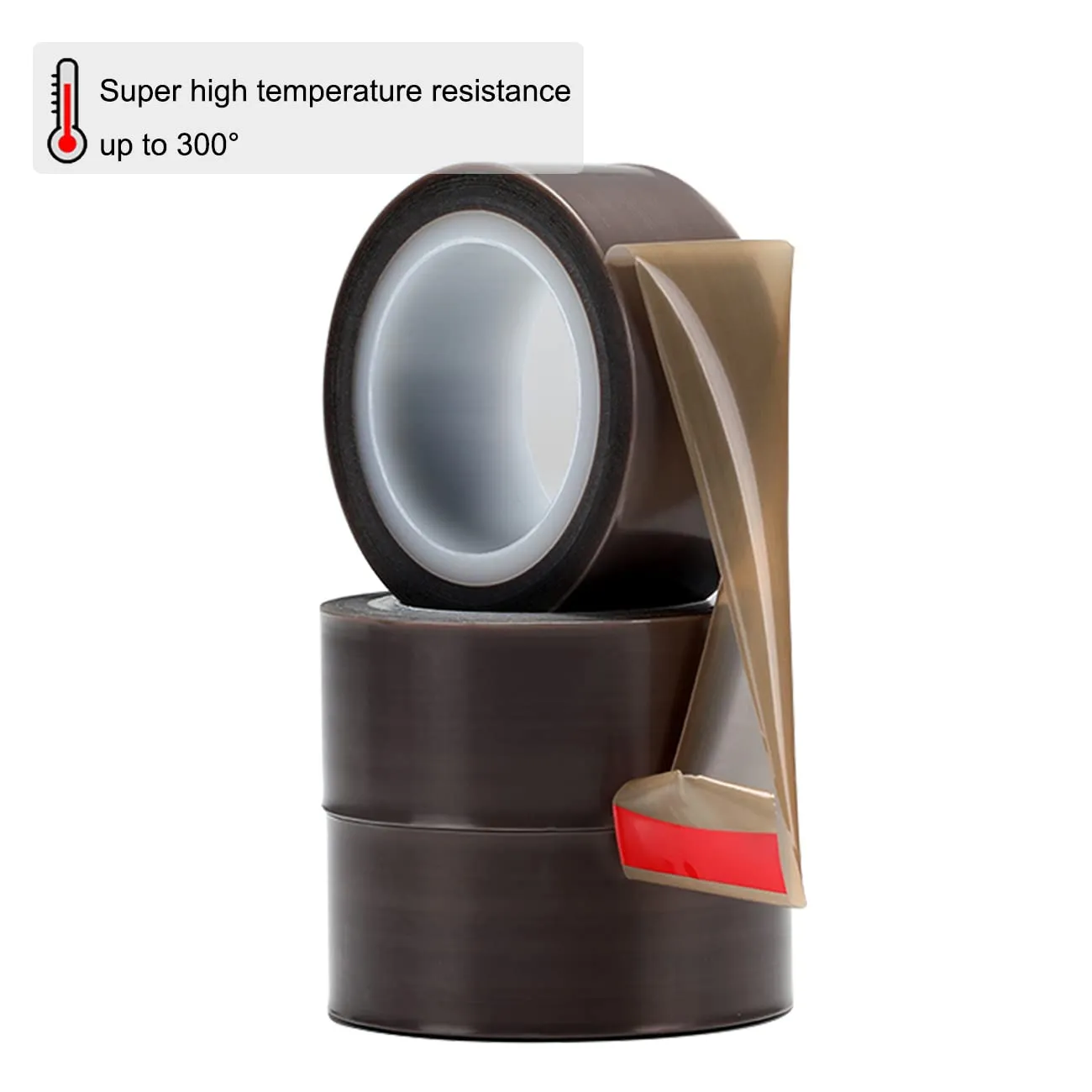 PTFE Tape, PTFE Film Tape Sheets with Single Side Silicone Adhesive, High Temperature Tape, 36 Yards (1 roll)