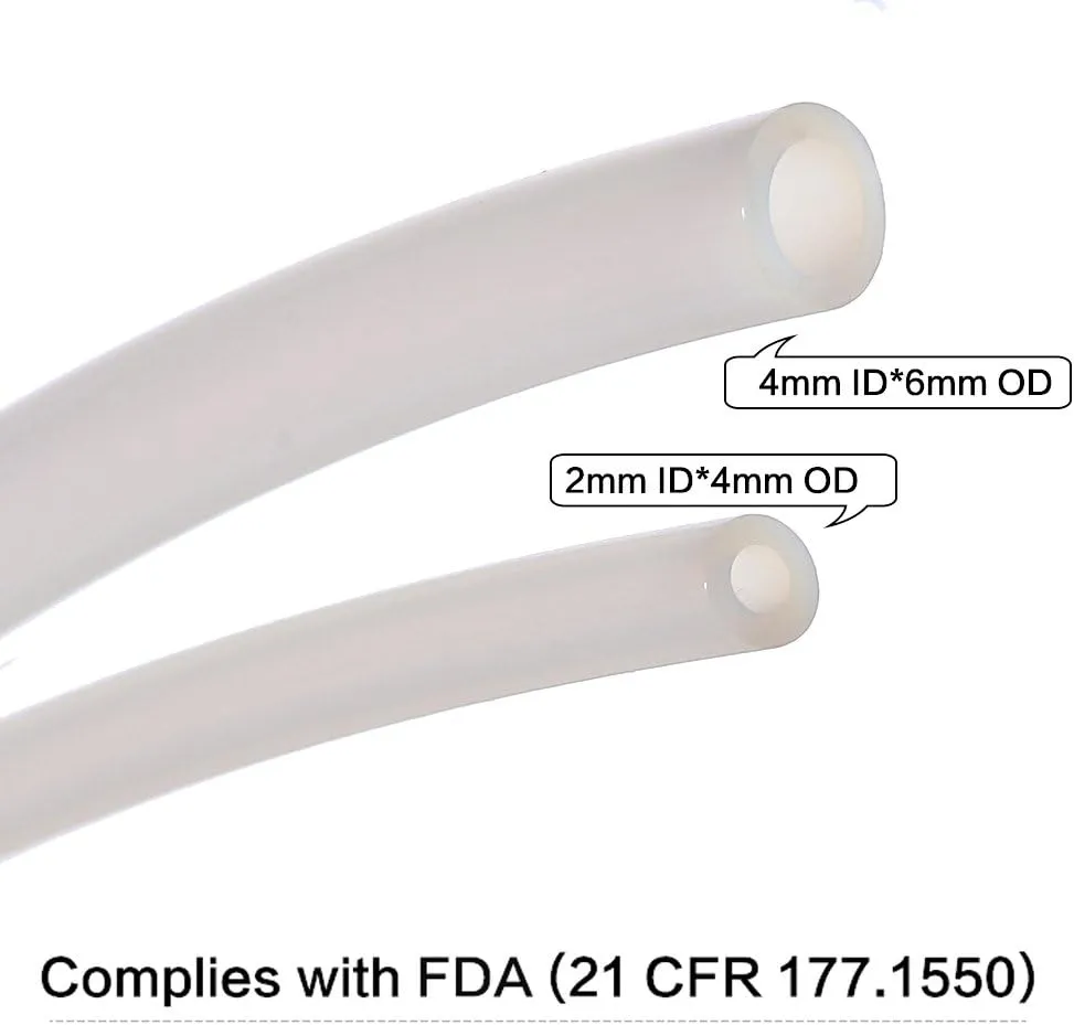 PTFE Teflon tubing 10ft- 2mm ID X 4mm OD for 1.75 Filament Bowden 3D Printer -Allen Tech PTFE Teflon Tube